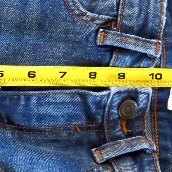 Zara 1975 Denim Sz 4 Denim Skinny Jeans Medium Blue Wash Subtle Distressed Look - Picture 11 of 16